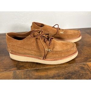 Yuketen Maine Guide Ox Rocker Brown Suede Vibram Wedge Mens 10 Handcrafted USA